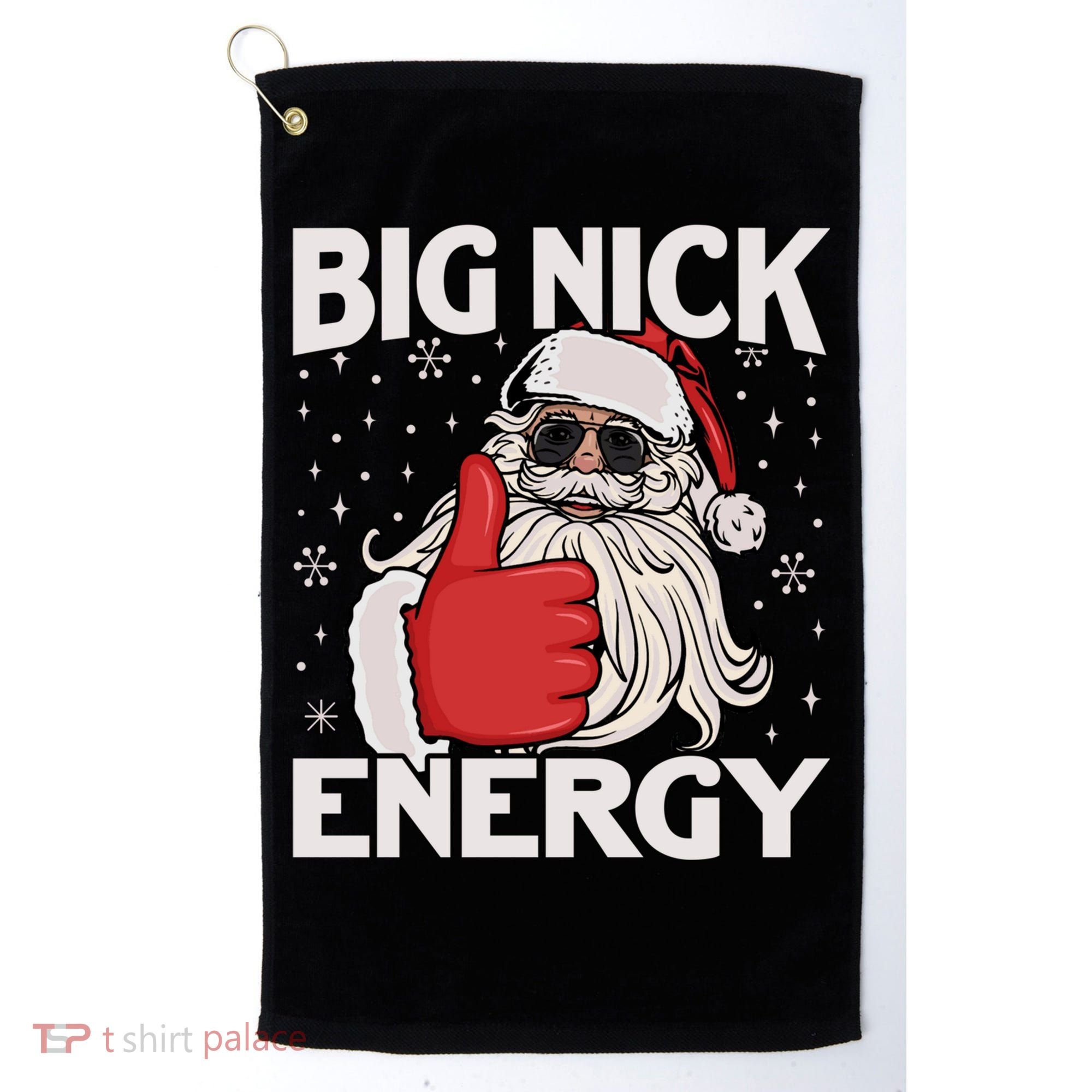 Funny Big Nick Energy Santa Xmas Christmas Long Sleeve Golf Towel
