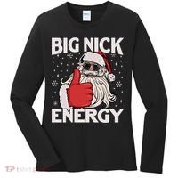 Funny Big Nick Energy Santa Xmas Christmas Long Sleeve Women's Long Sleeve Shirt thumb 0