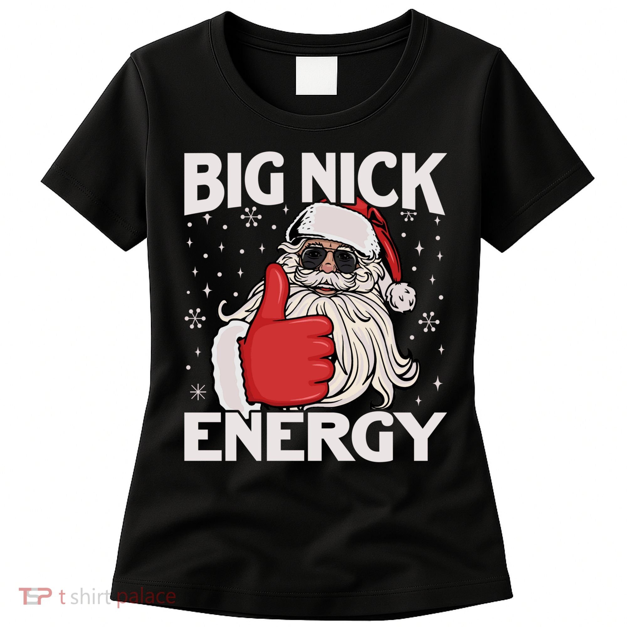 Funny Big Nick Energy Santa Xmas Christmas Long Sleeve Women's T-Shirt