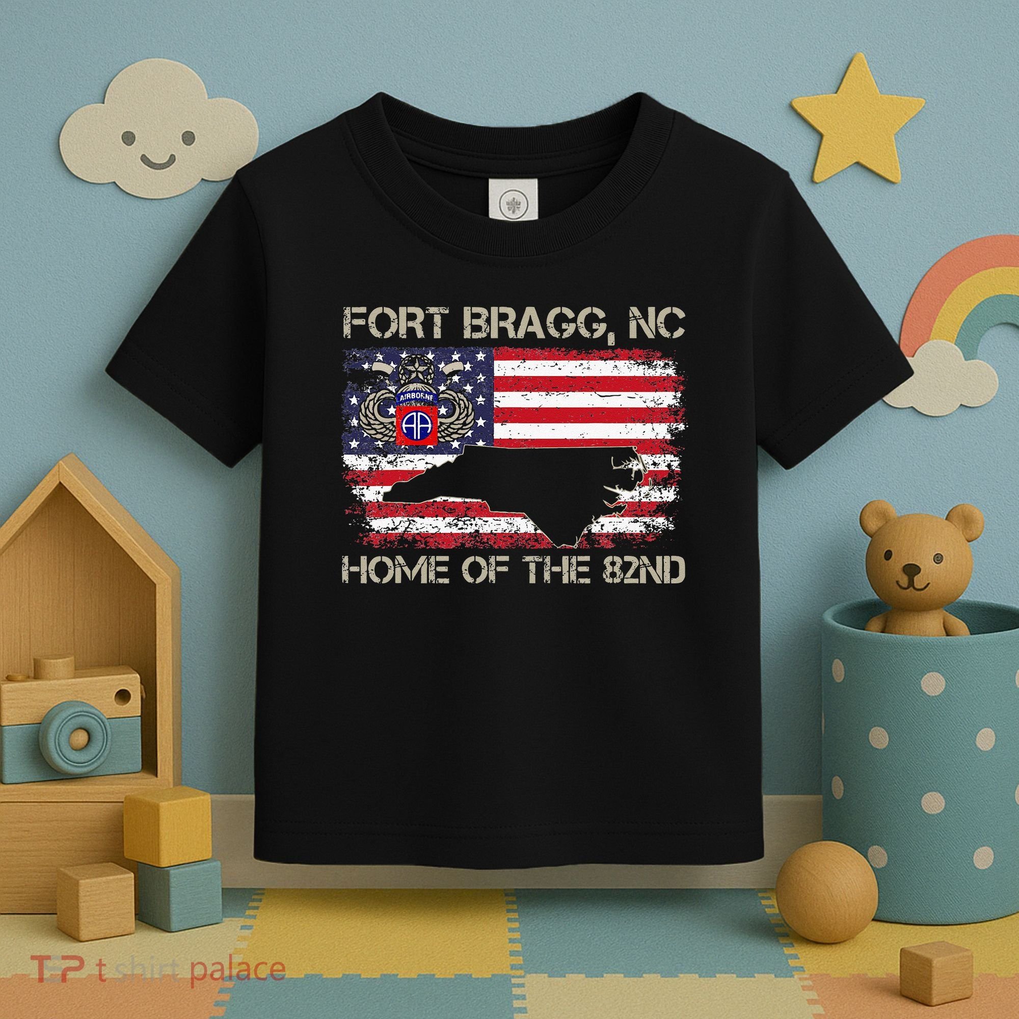 Fort Bragg NC Home Of The 82nd Airborne Veterans Day Toddler T-Shirt