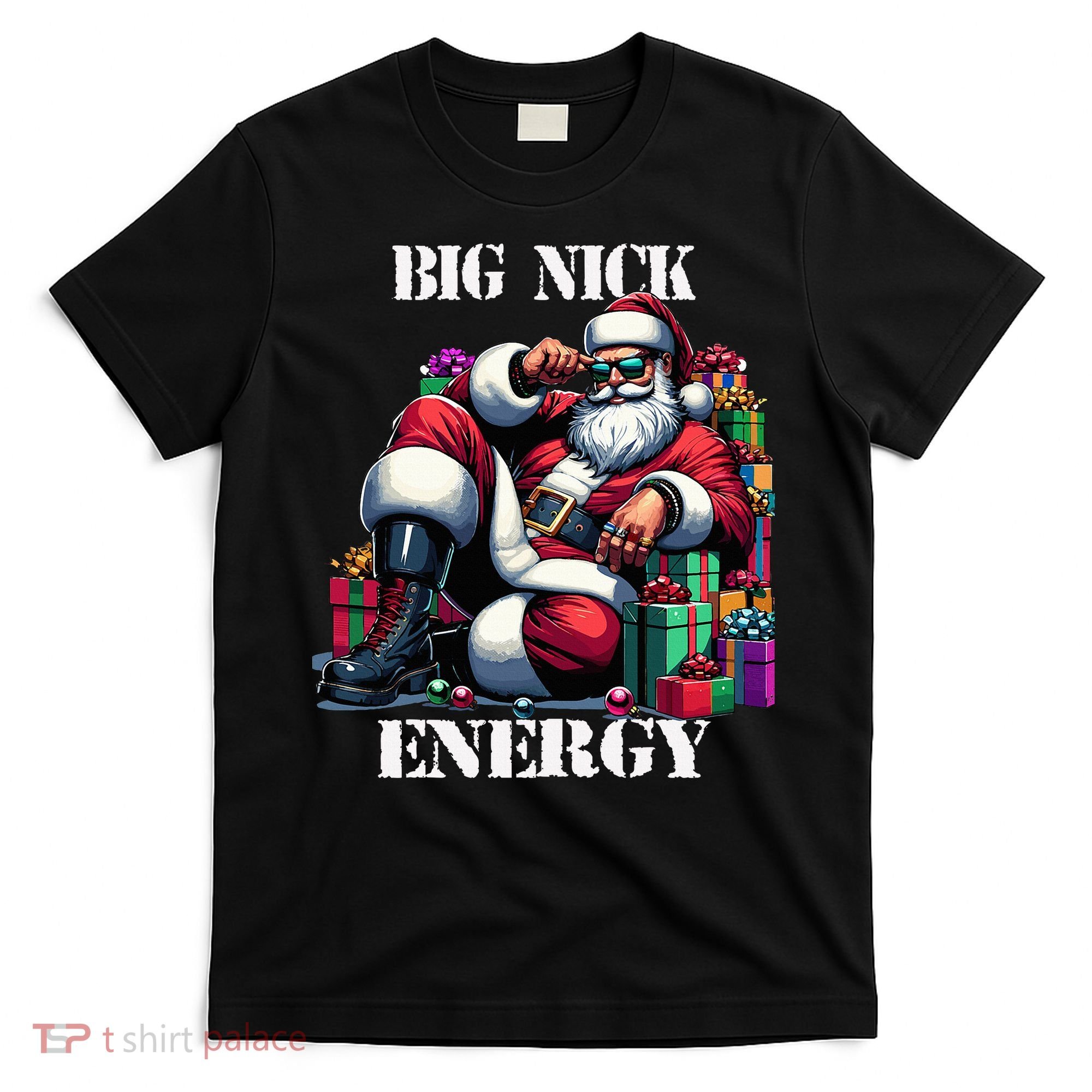 Fun Big Nick Energy Funny Santa Claus Christmas Xmas Cool T-Shirt