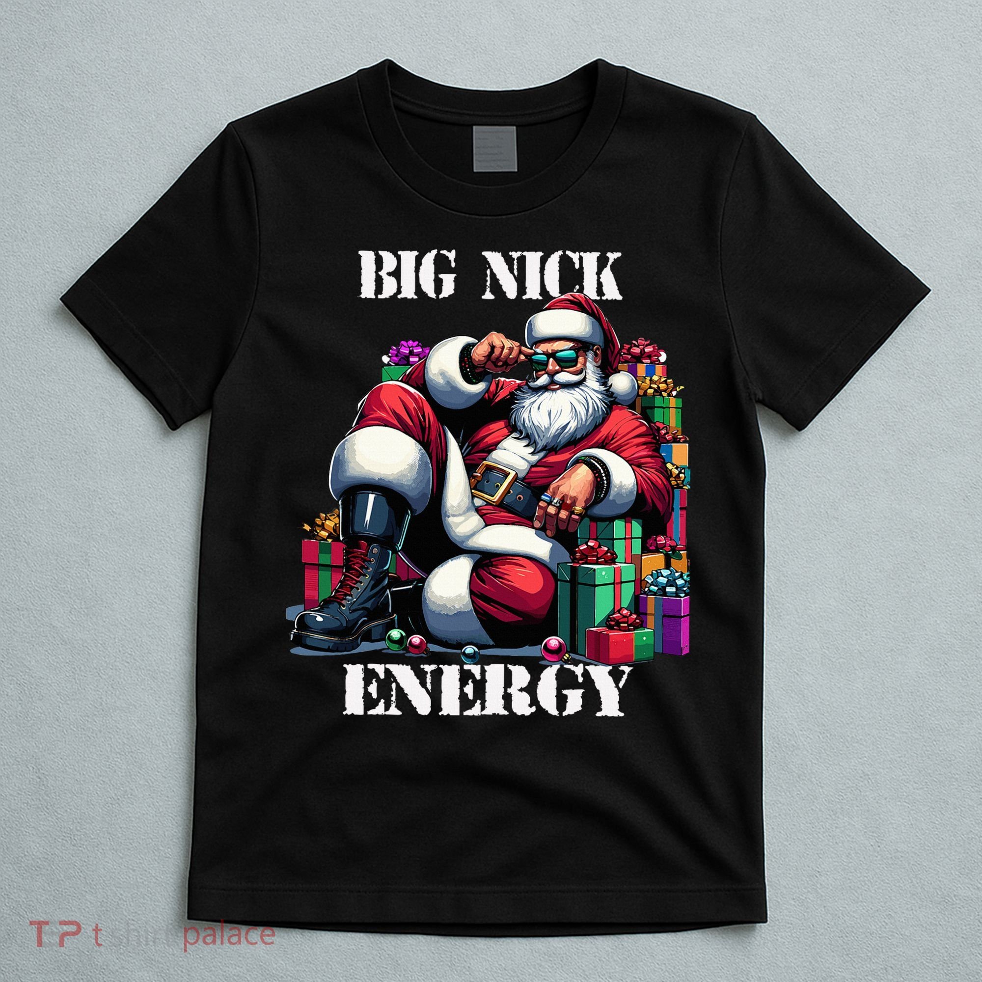 Fun Big Nick Energy Funny Santa Claus Christmas Xmas Cool T-Shirt