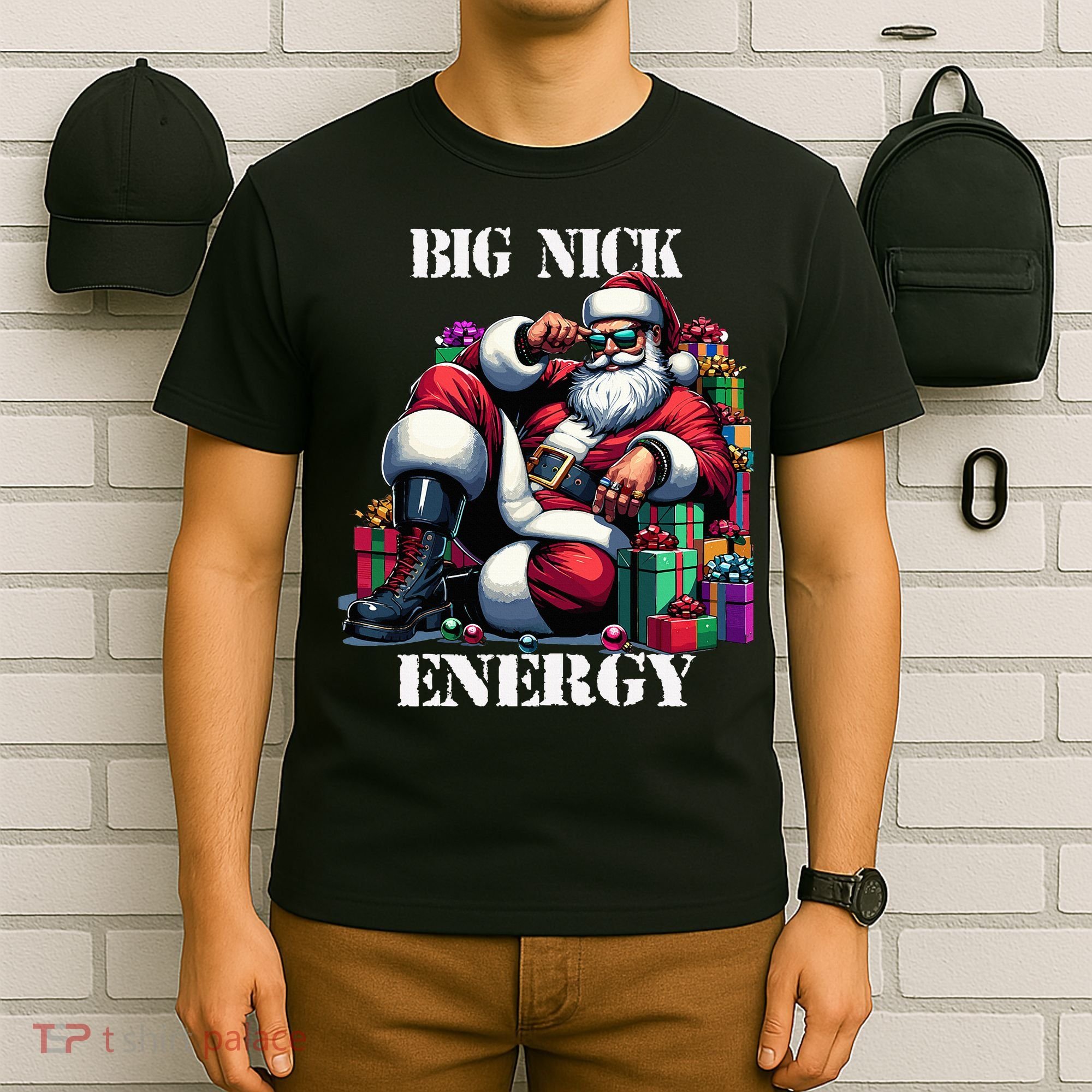 Fun Big Nick Energy Funny Santa Claus Christmas Xmas Cool T-Shirt