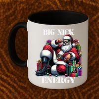 Fun Big Nick Energy Funny Santa Claus Christmas Xmas Cool Coffee Mug thumb 2