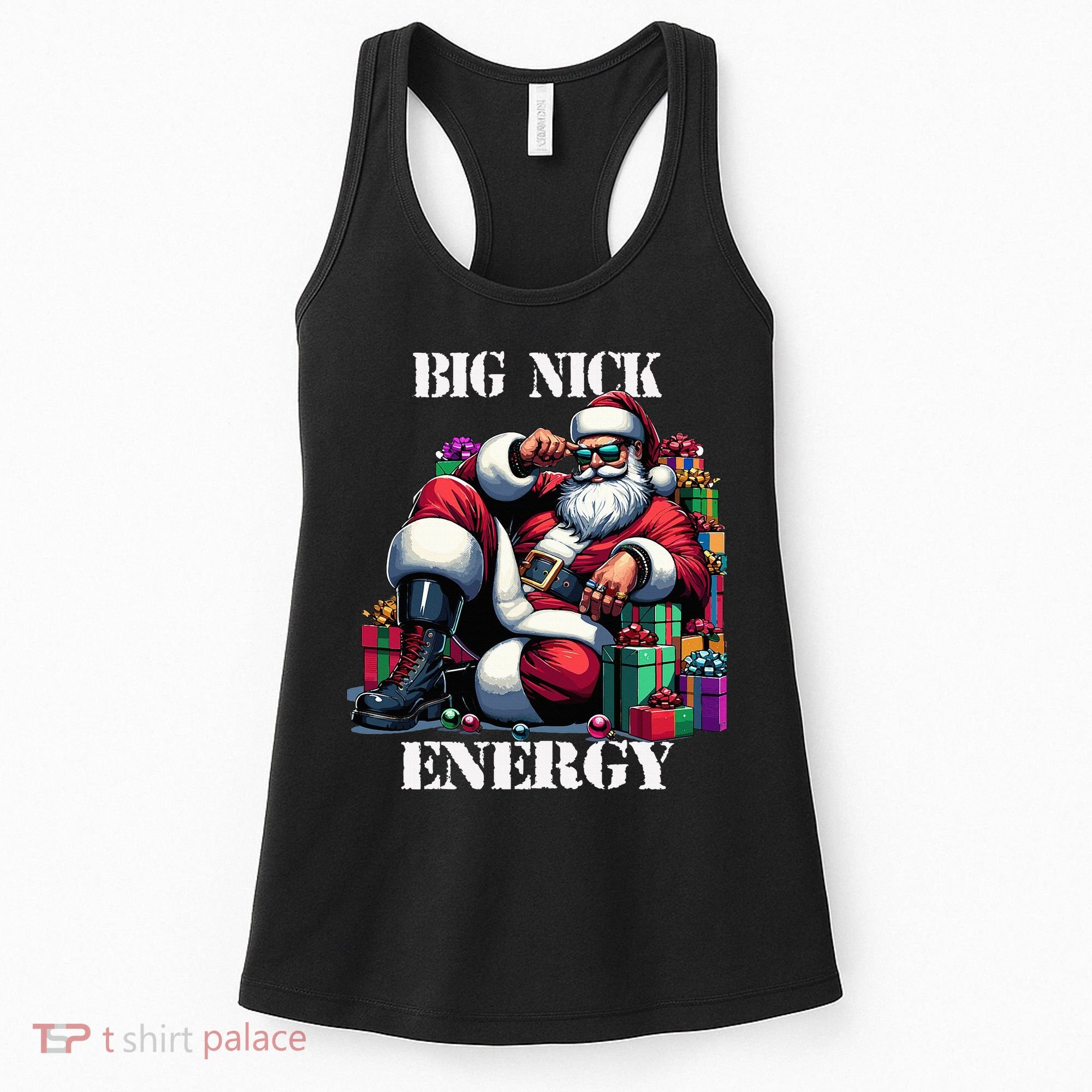 Fun Big Nick Energy Funny Santa Claus Christmas Xmas Cool Women's Tank Top