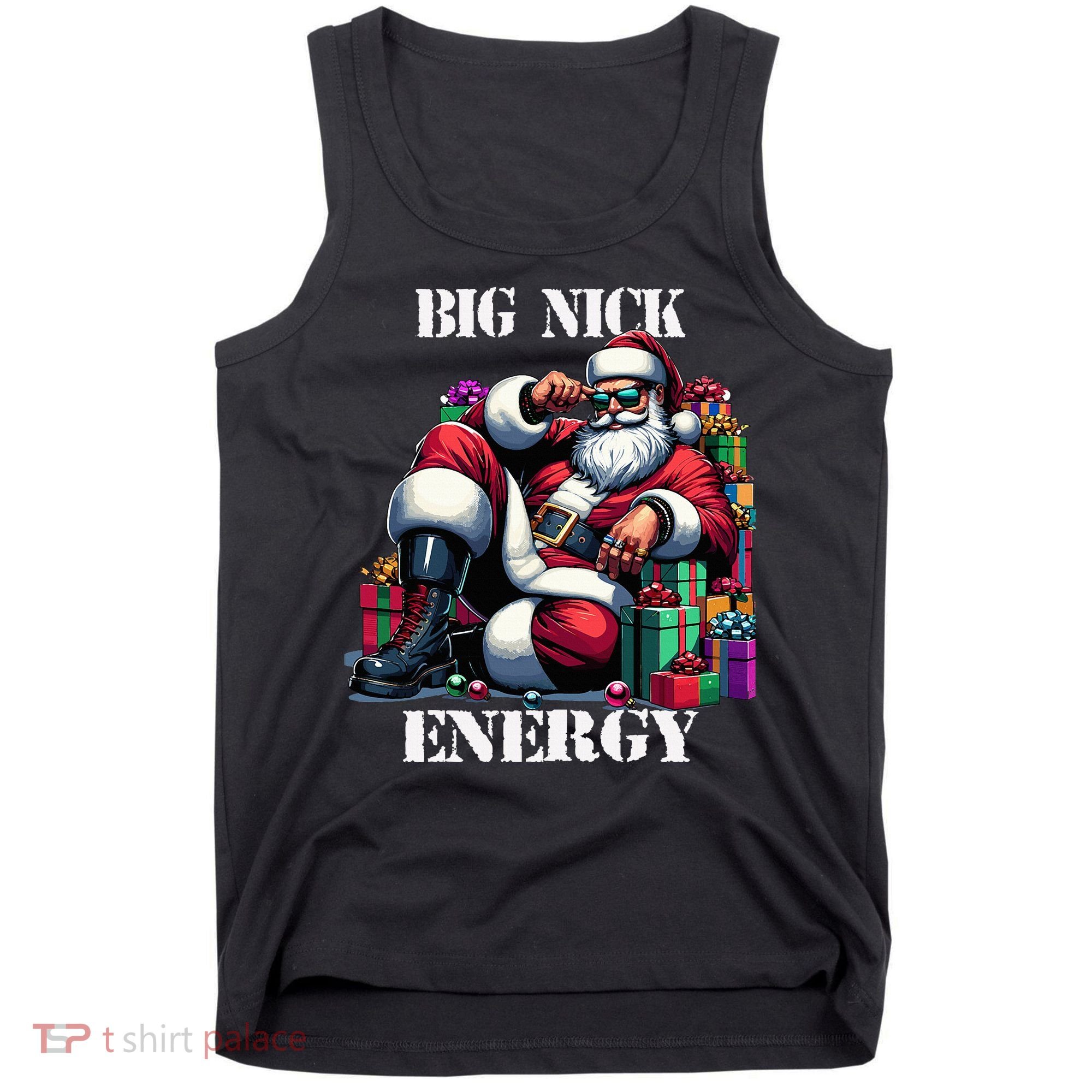 Fun Big Nick Energy Funny Santa Claus Christmas Xmas Cool Tank Top