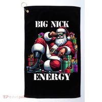 Fun Big Nick Energy Funny Santa Claus Christmas Xmas Cool Golf Towel thumb 0