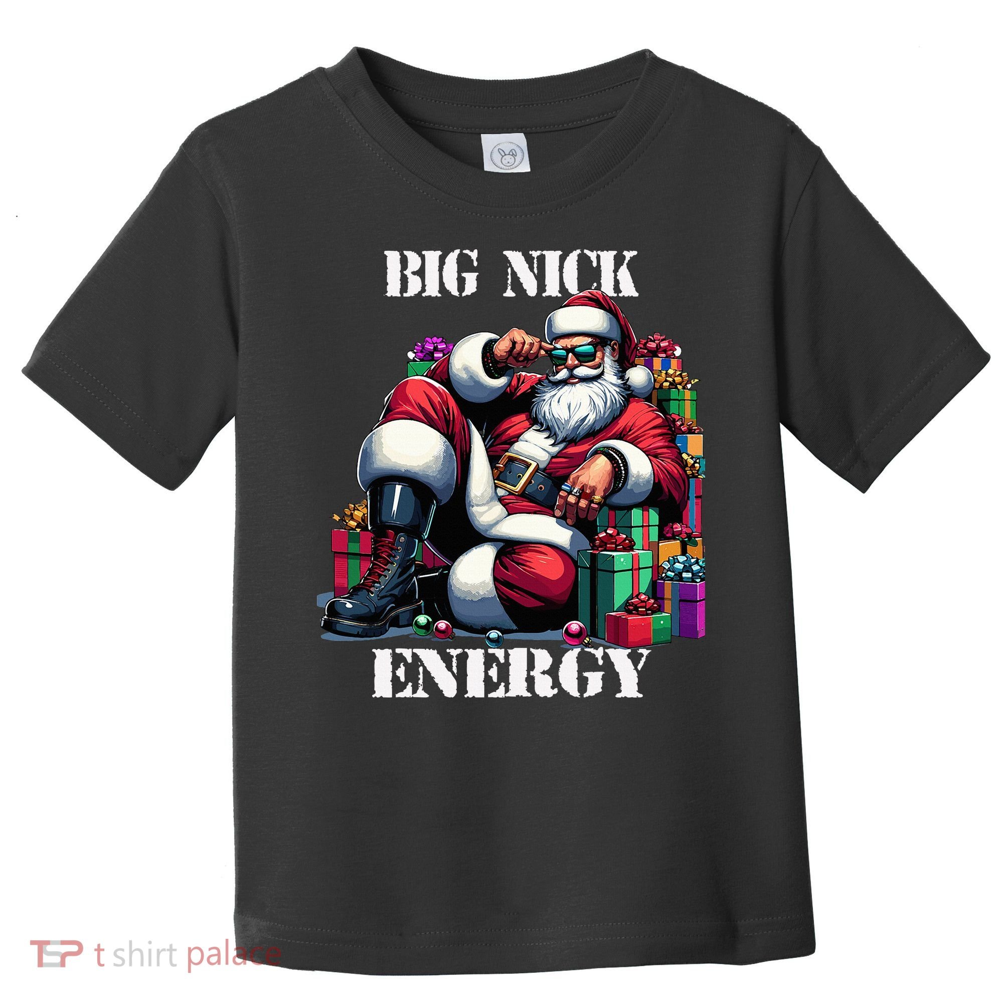 Fun Big Nick Energy Funny Santa Claus Christmas Xmas Cool Toddler T-Shirt