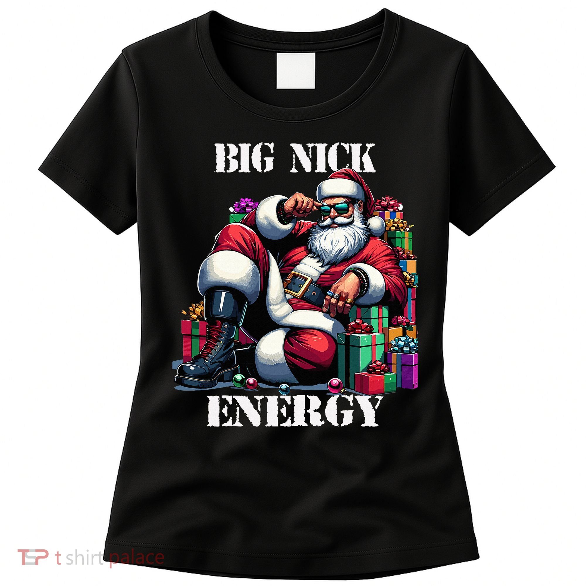 Fun Big Nick Energy Funny Santa Claus Christmas Xmas Cool Women's T-Shirt