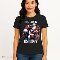 Fun Big Nick Energy Funny Santa Claus Christmas Xmas Cool Women's T-Shirt thumb 4