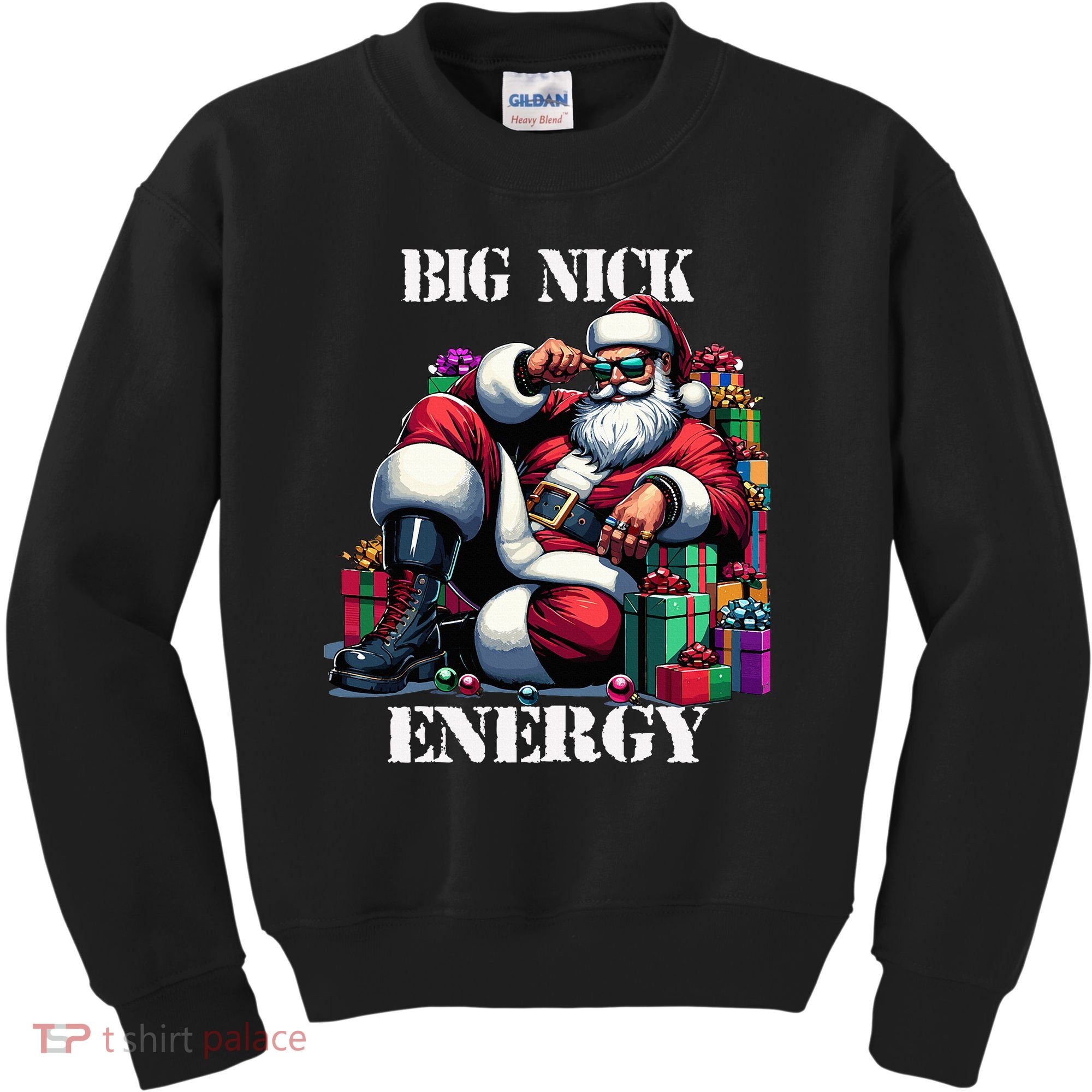 Fun Big Nick Energy Funny Santa Claus Christmas Xmas Cool Kids Sweatshirt