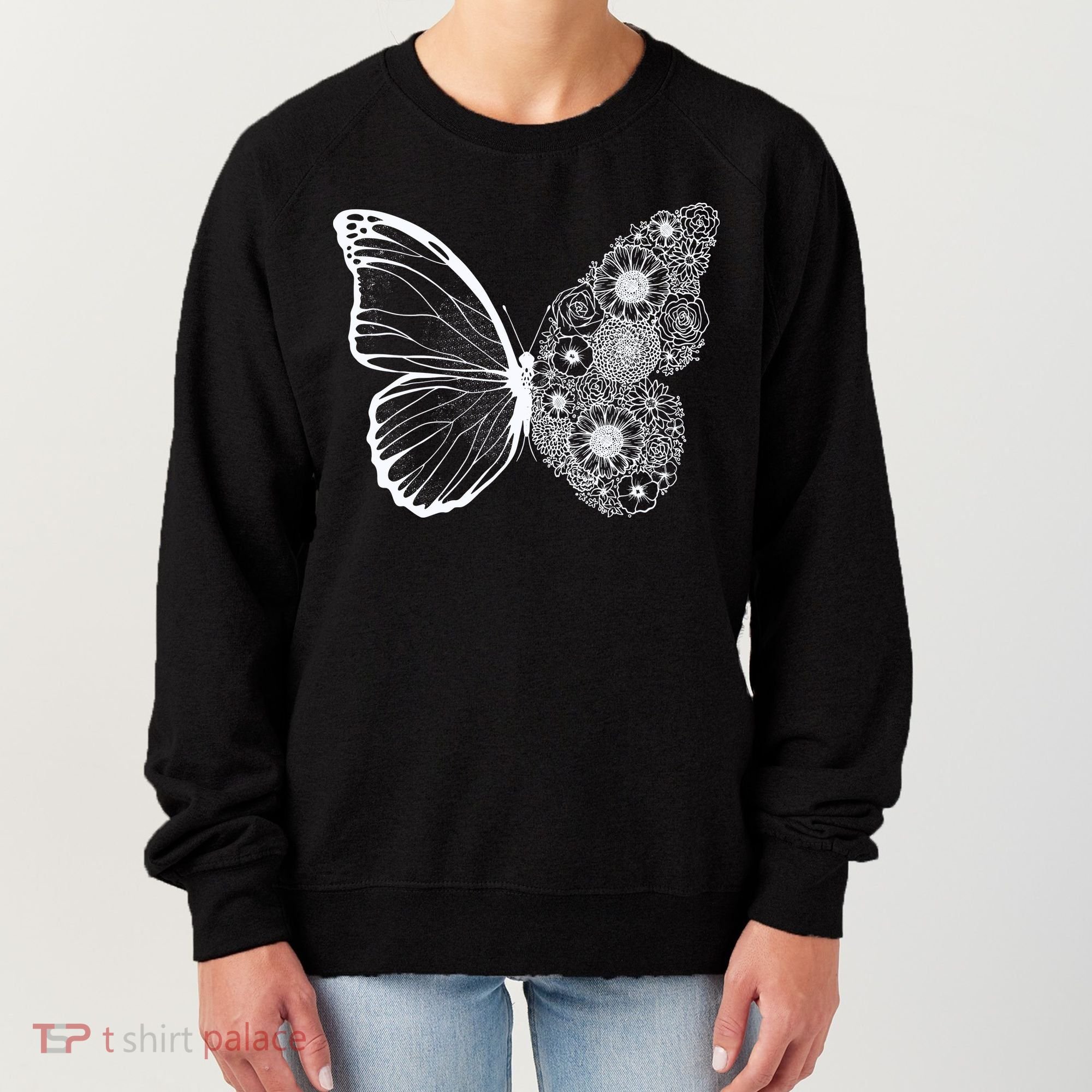 Floral Butterfly Nature Women's Sweatshirt