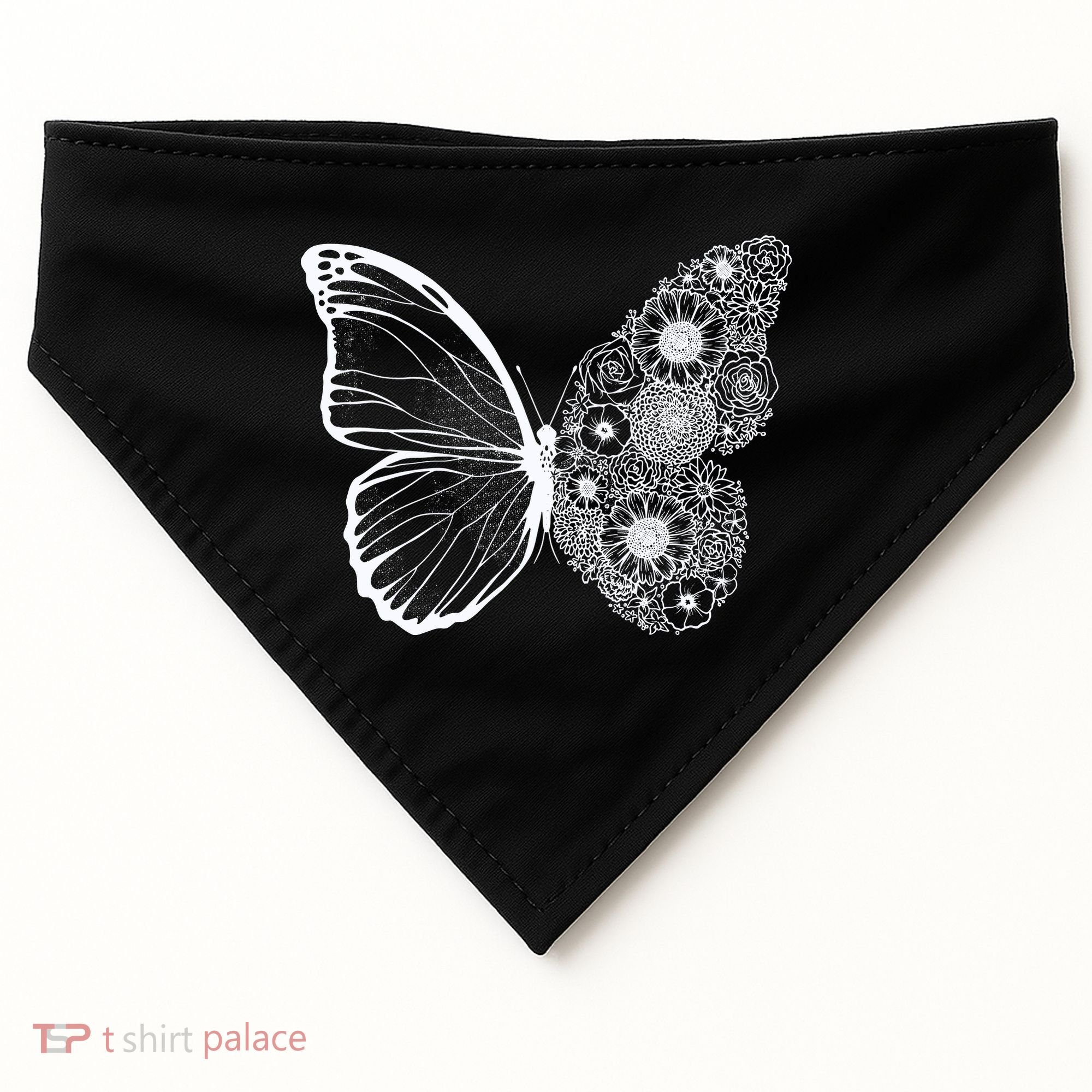 Floral Butterfly Nature USA-Made Doggie Bandana