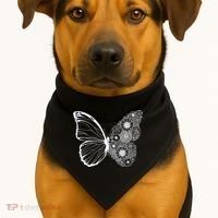 Floral Butterfly Nature USA-Made Doggie Bandana thumb 1