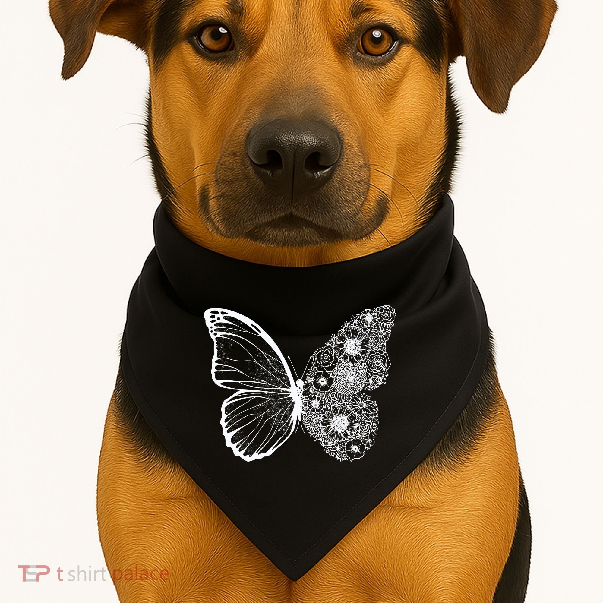 Floral Butterfly Nature USA-Made Doggie Bandana
