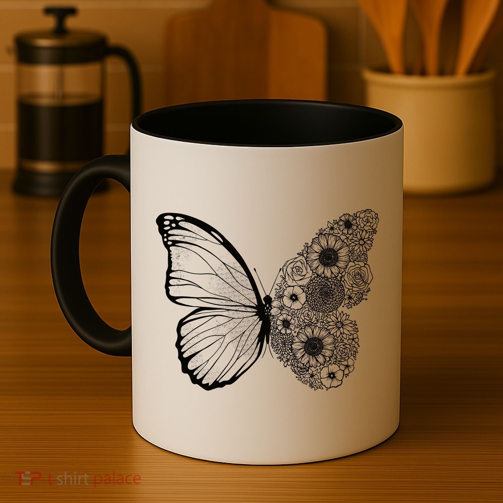 Floral Butterfly Nature Coffee Mug