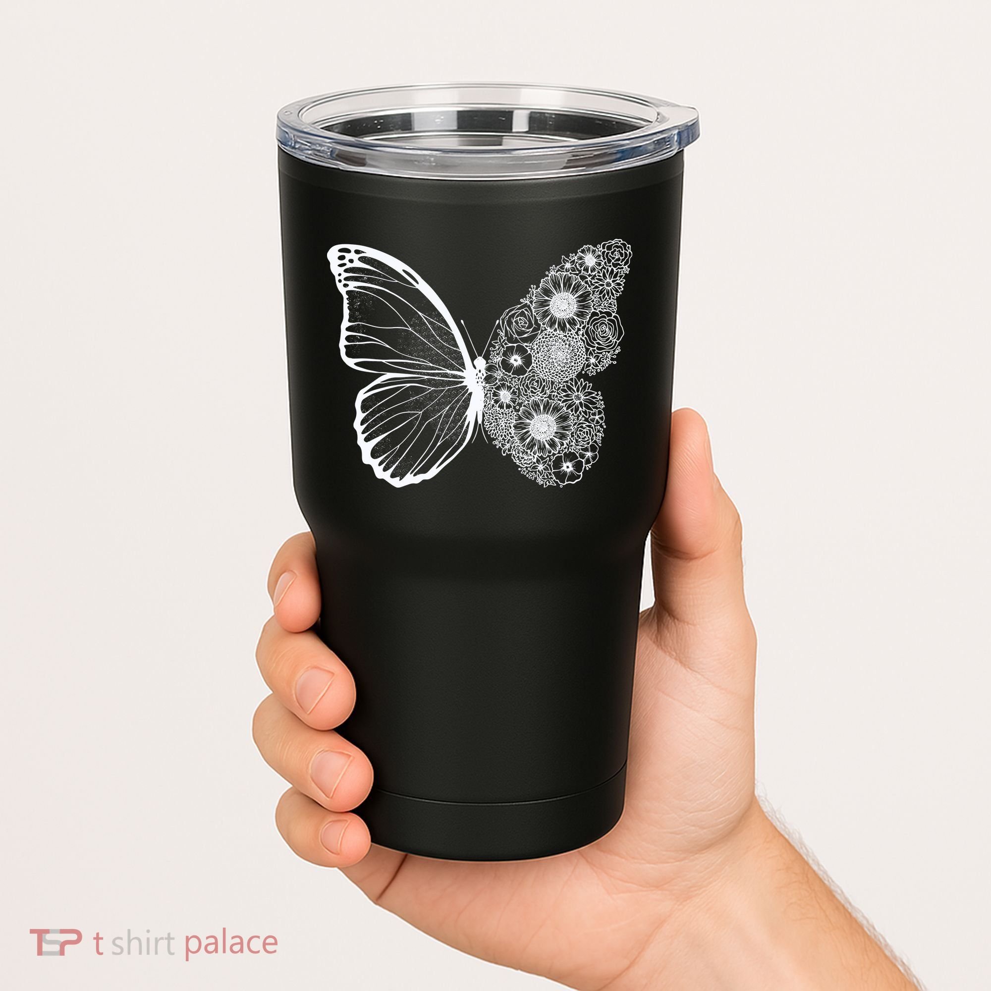 Floral Butterfly Nature Tumbler