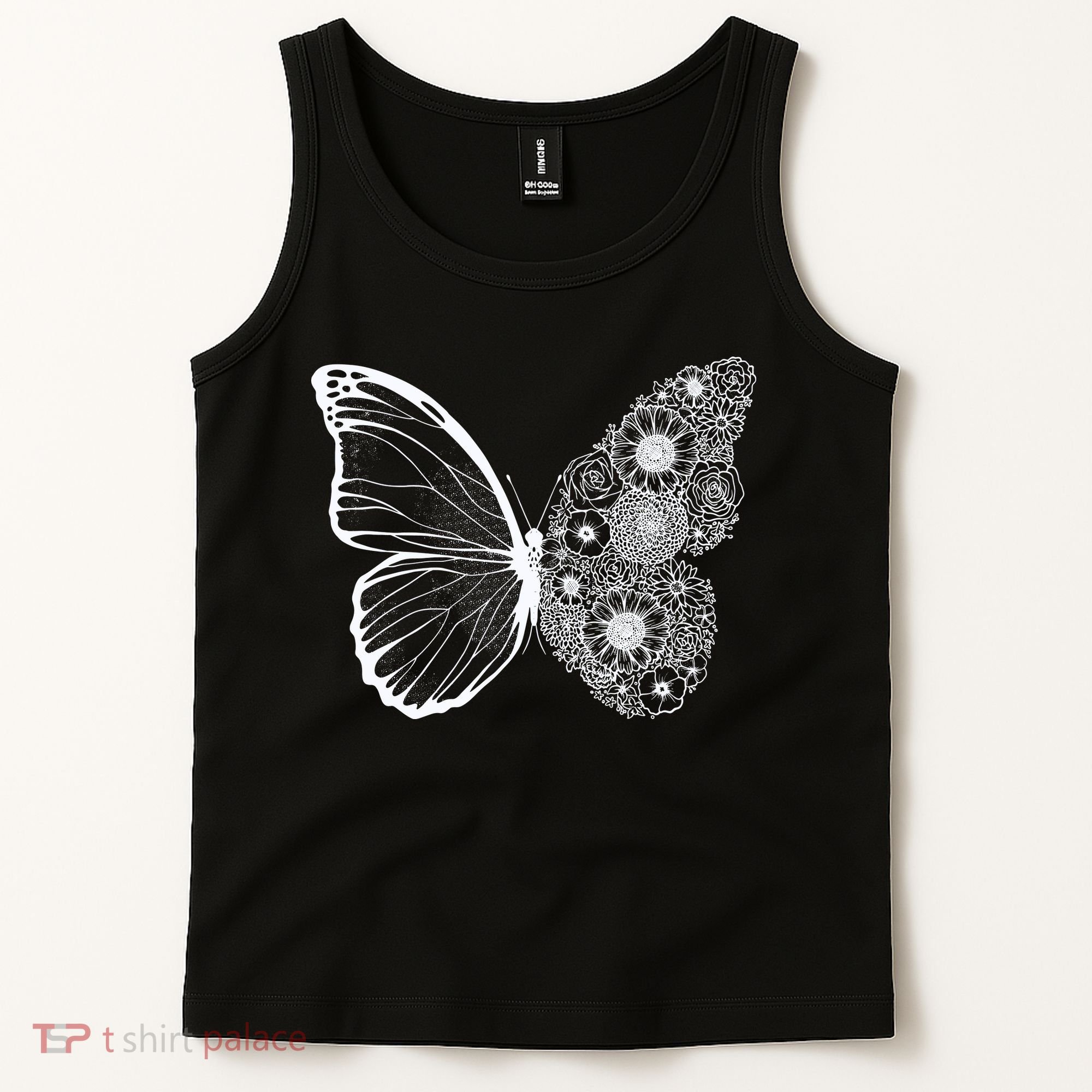 Floral Butterfly Nature Tank Top
