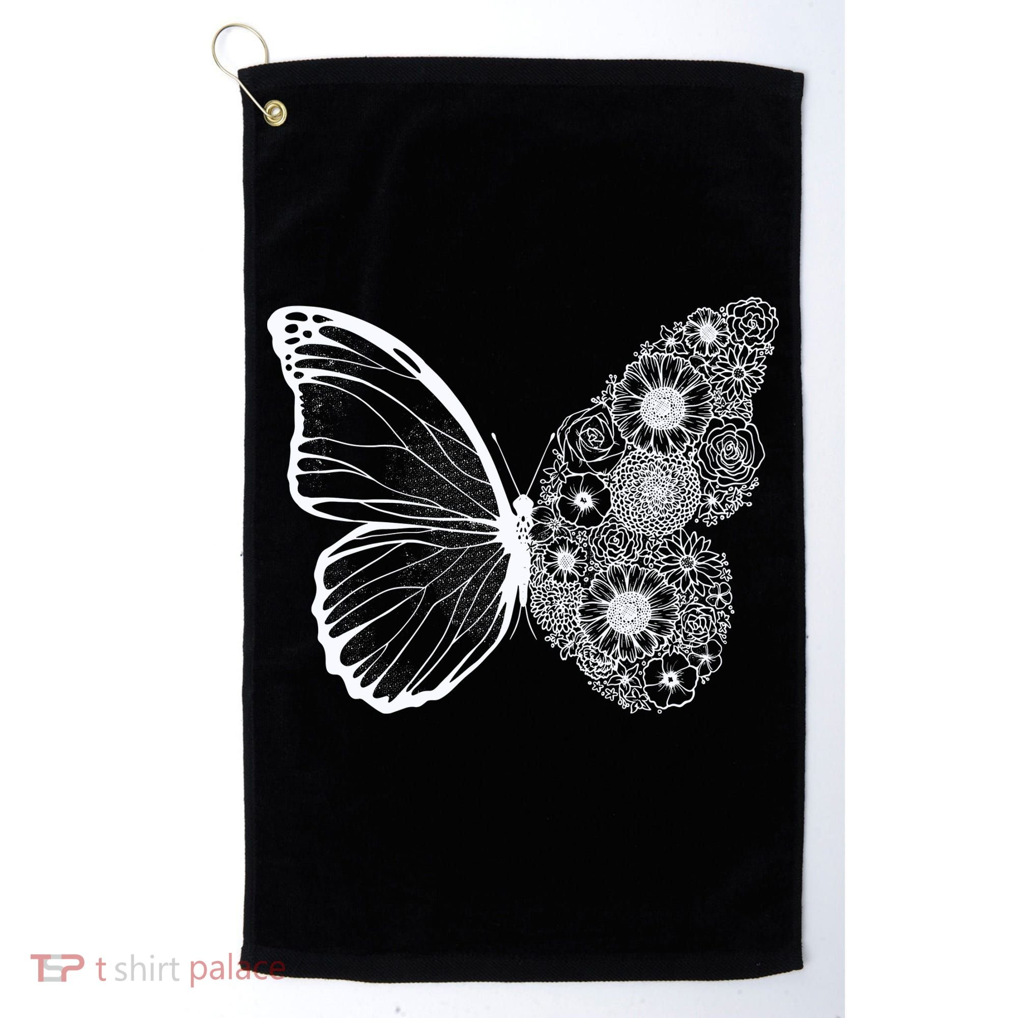 Floral Butterfly Nature Golf Towel