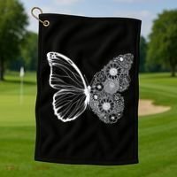 Floral Butterfly Nature Golf Towel thumb 1