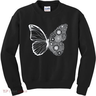 Floral Butterfly Nature Kids Sweatshirt