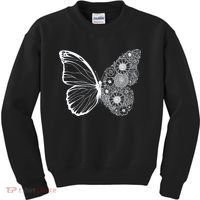 Floral Butterfly Nature Kids Sweatshirt thumb 0
