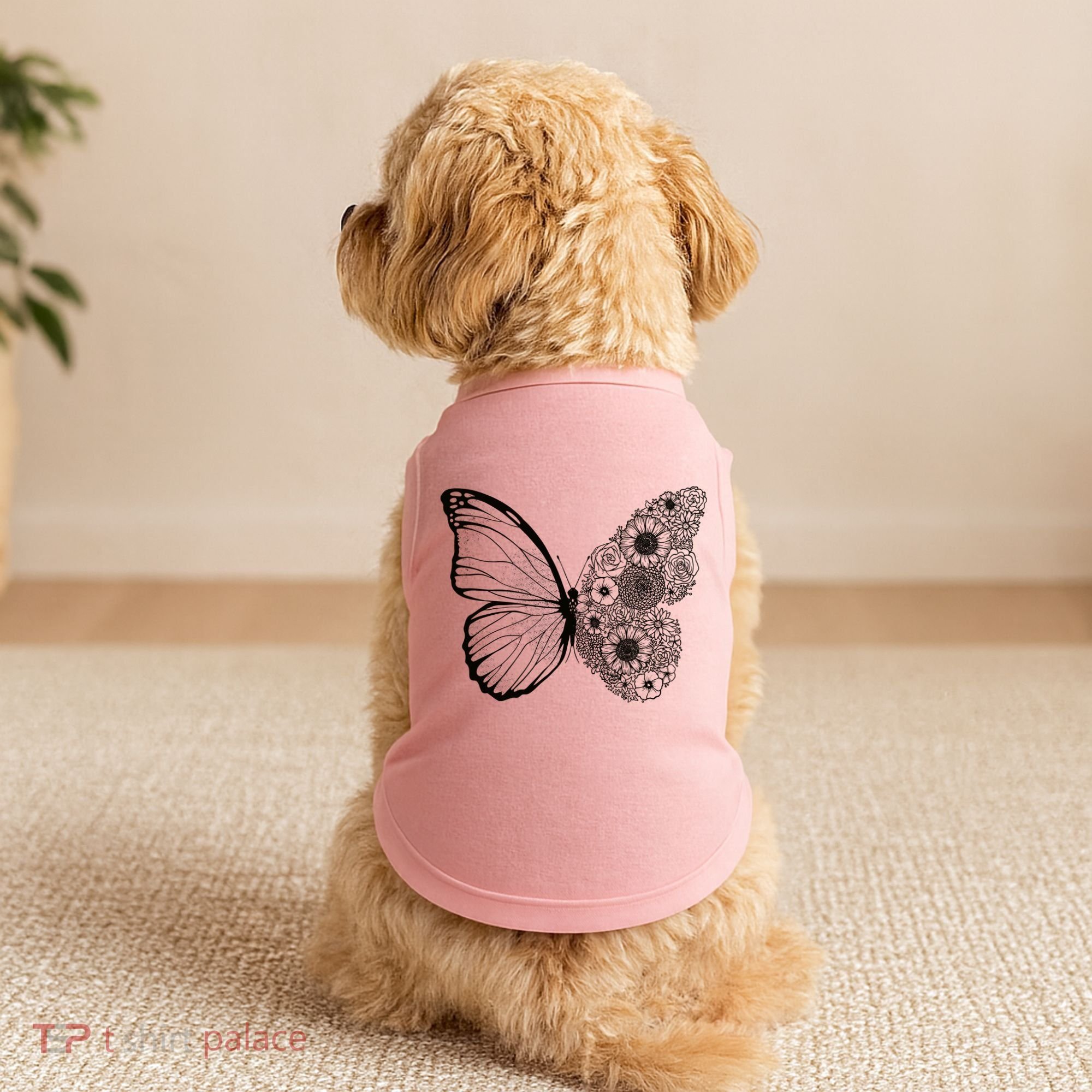 Floral Butterfly Nature Doggie Tank