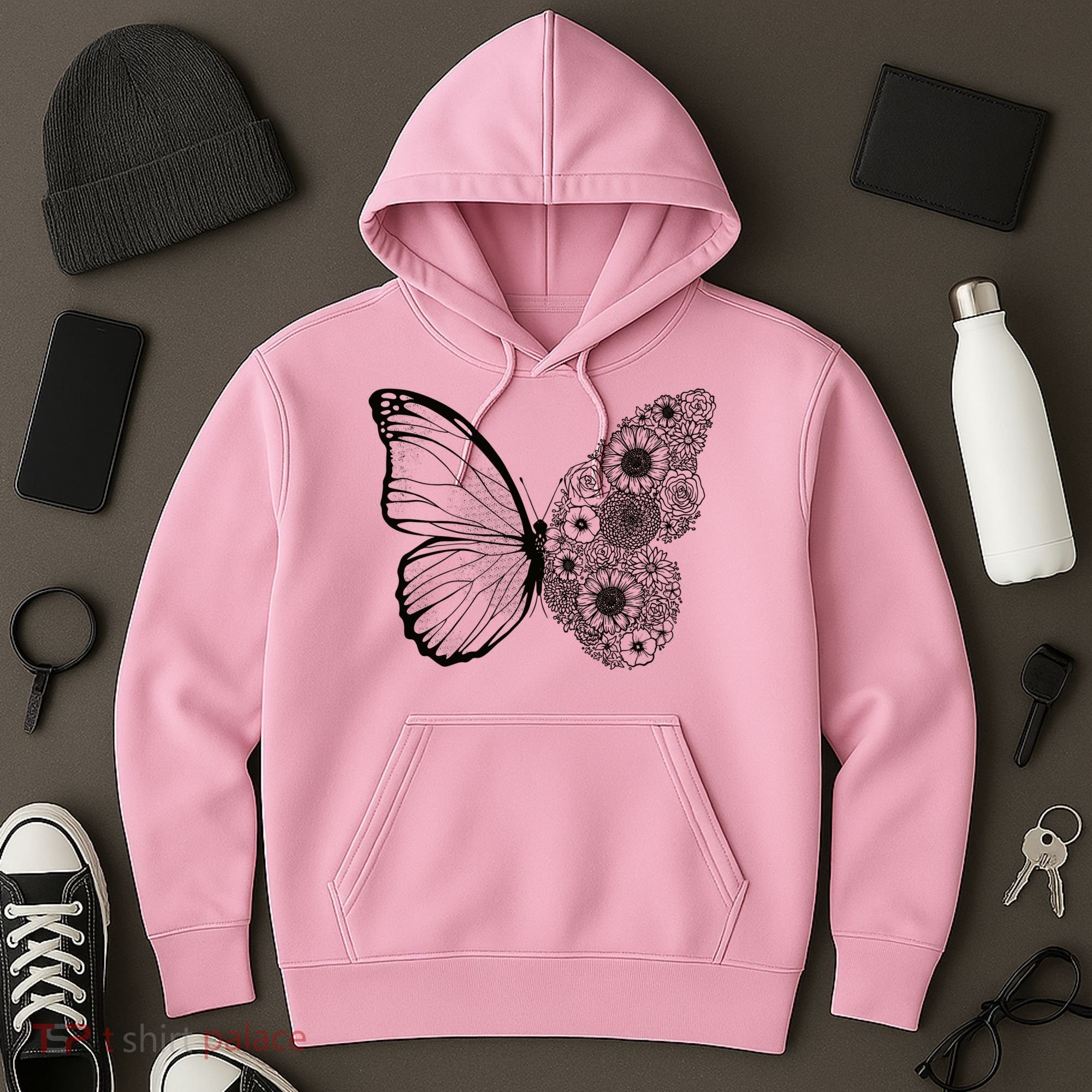 Floral Butterfly Nature Hoodie