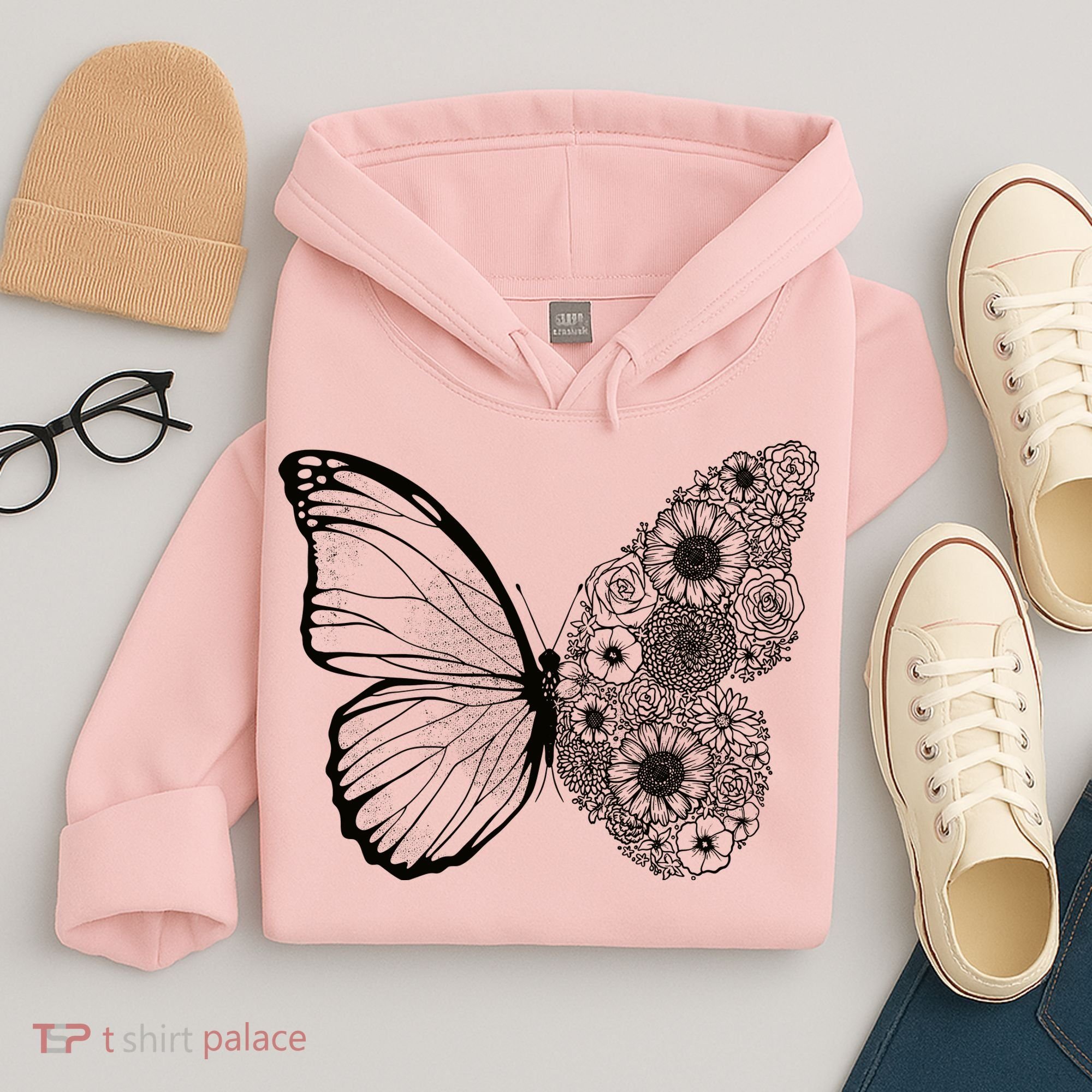 Floral Butterfly Nature Hoodie