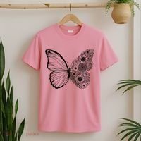 Floral Butterfly Nature T-Shirt thumb 2