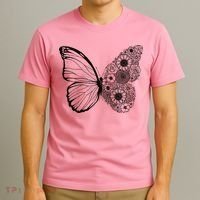 Floral Butterfly Nature T-Shirt thumb 3