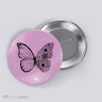 Floral Butterfly Nature Button thumb 0