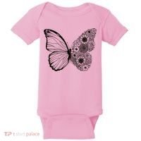 Floral Butterfly Nature Baby Bodysuit thumb 0
