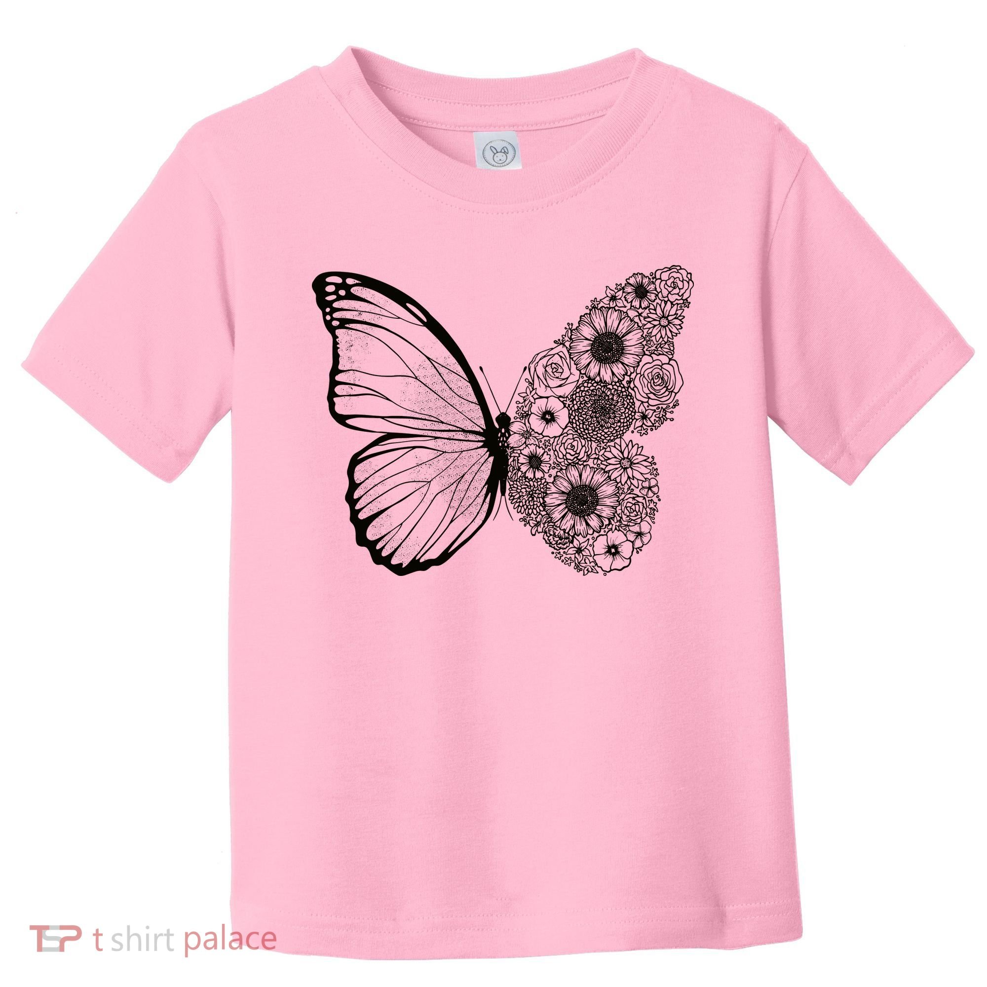 Floral Butterfly Nature Toddler T-Shirt