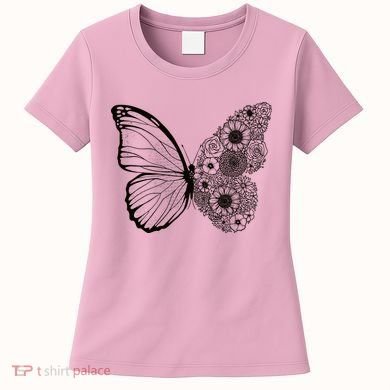 Floral Butterfly Nature Women's T-Shirt