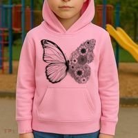 Floral Butterfly Nature Kids Hoodie thumb 2