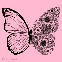 Floral Butterfly Nature Kids Hoodie thumb 5