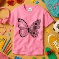 Floral Butterfly Nature Kids T-Shirt thumb 3