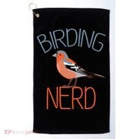 Funny Birding Nerd Bird Watching Fan Golf Towel thumb 0