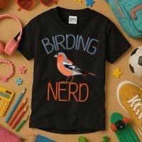 Funny Birding Nerd Bird Watching Fan Kids T-Shirt thumb 3