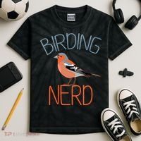 Funny Birding Nerd Bird Watching Fan Kids Tie-Dye T-Shirt thumb 2