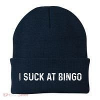 Funny Bingo Night Suck At Bingo Game Beanie thumb 0