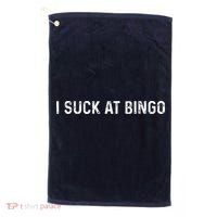 Funny Bingo Night Suck At Bingo Game Golf Towel thumb 0