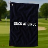 Funny Bingo Night Suck At Bingo Game Golf Towel thumb 1