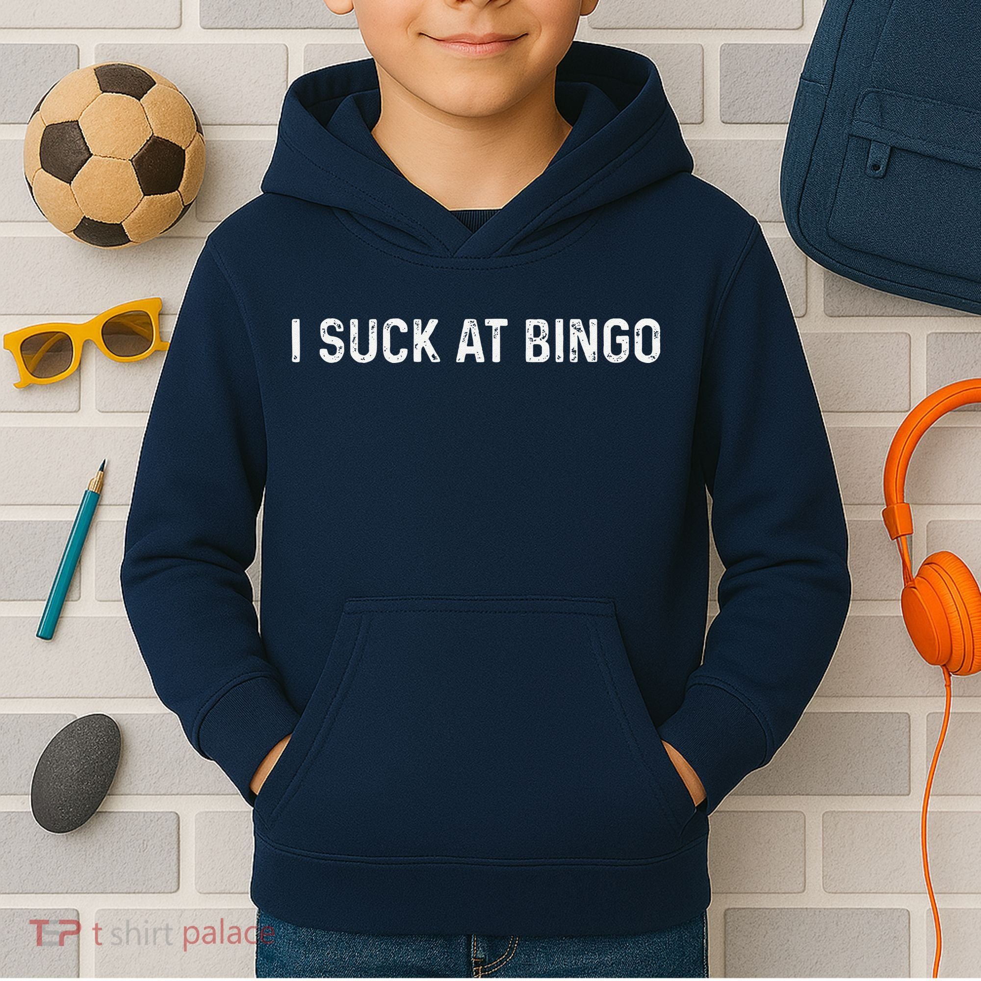 Funny Bingo Night Suck At Bingo Game Kids Hoodie