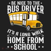 Funny Be Nice To The School Bus Driver It's A Long Walk Beanie thumb 2