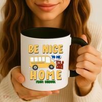 Funny Be Nice To Me It's A Long Walk Home Be Nice to Bus Driver Coffee Mug thumb 3