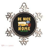 Funny Be Nice To Me It's A Long Walk Home Be Nice to Bus Driver Ornament thumb 0