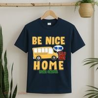 Funny Be Nice To Me It's A Long Walk Home Be Nice to Bus Driver T-Shirt thumb 2