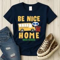 Funny Be Nice To Me It's A Long Walk Home Be Nice to Bus Driver Women's T-Shirt thumb 3
